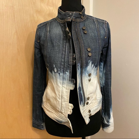 Citizens of Humanity Customized Distressed Denim Jacket Women’s Size Small - Picture 10 of 16